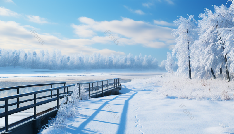 蓝色的天空和雪景高清特写摄影图,高清,摄影图,摄影图片,图片大全,摄影图免费下载